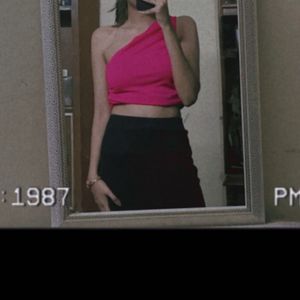 Ruching One-Shoulder Top