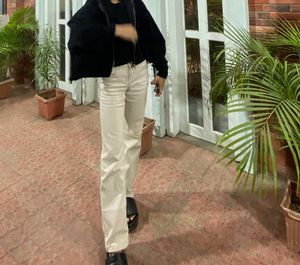 H&amp;M Straight low waist Beige  Pants