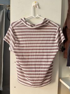 Striped Collared Polo Shirt