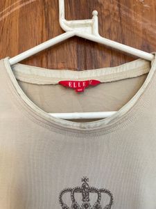 Elle Cream Graphic T-Shirt