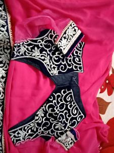 Pink Embellished saree