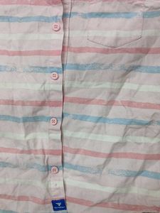 Teamspirit Striped Short Sleeve Shirt