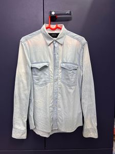 Men's Light Wash Denim Shirt