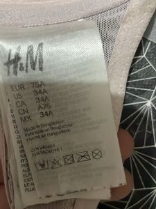 H&amp;M 34 b light pink  Padded Bra
