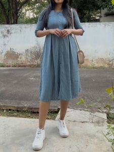 Striped Midi Shirt Dress
