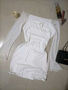 On Sale!! White Mini Bodycon Dress 👗🤍✨