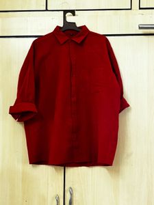 Classic Red Button-Up Shirt