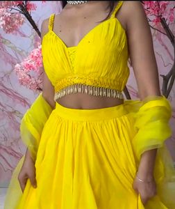 Vibrant Yellow Lehenga Choli Set