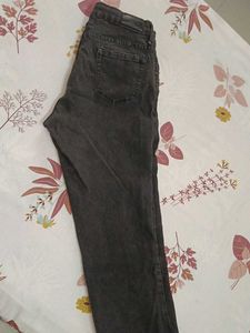 Stylish Grey Wash Flare Jeans