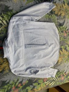 Blue Striped Button-Up Shirt