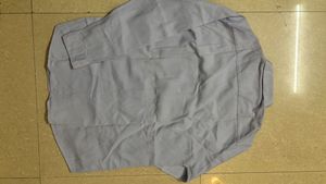 Light Blue Textured Button-Up Shirt