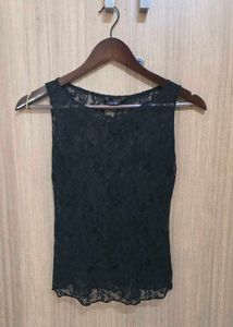 Elegant Black Lace Sleeveless Top