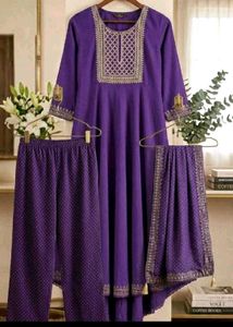 Elegant Purple Kurta Set with Dupatta