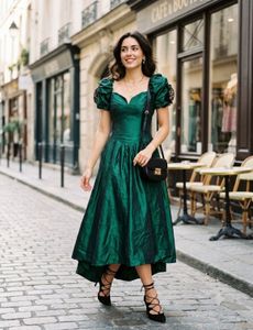 Pintresty Emerald Green Vintage Party Dress