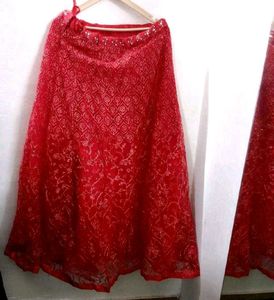 Stunning Red Embellished Lehenga Choli