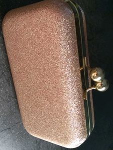 Sparkling Rose Gold Clutch Bag