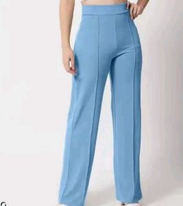Maroon &amp; blue Flared Leg Trousers set of 2 pants
