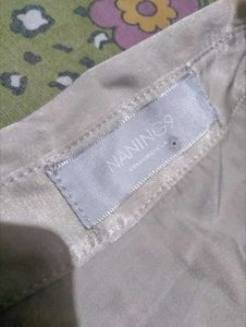 Women's Beige Button-Up Shirt