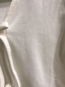Korean Style White Bow Tying Slit Top