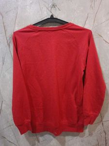 Allen Solly Red Crewneck Sweatshirt (size-M)