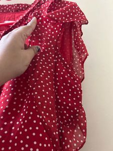 Sale 🛍️Red Polka Dot Blouse