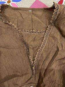 Stylish Brown Textured Top