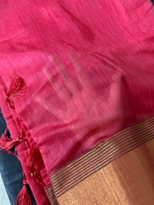 Vibrant Pink Silk Saree