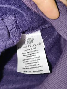The souled store Dark Purple Zip-Up Hoodie