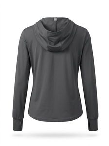 Women's Gray Zip-Up Sun protection hoodie
