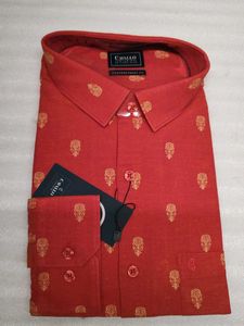 CAVALLO Men's Red Ethnic Kurta