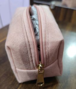 Tira Nude Pink Suede Pouch..