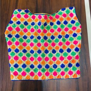 Gujarati Blouse With Front Chain….Navratri Special
