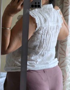 Chic White Smocked Top