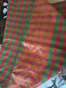 Vibrant Checkered Saree