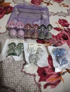 Jhumka Earrings Set of 6