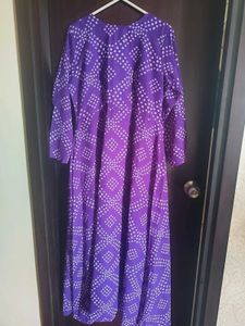 Vibrant Purple Bandhani Print Kurta