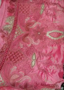Pink Embroidered Saree
