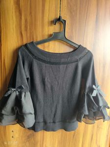 Cute Black Bow Top