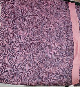 Elegant Pink Floral Print Saree