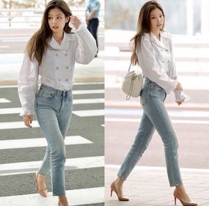 Vintage White Long Sleeve Button up Top