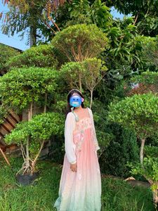 Pink Floral Ethnic Gown