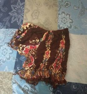 Brown Floral Crop Top