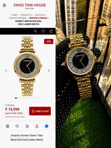EMPORIO ARMANI Crystal Dial Watch for Women ✨*