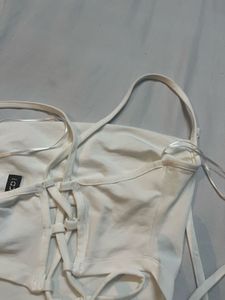 White Bandana Halter Top