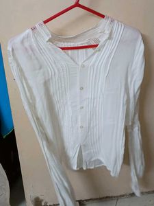 Elegant White Button-Down Shirt