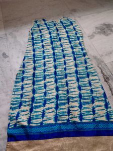 Blue &amp; White Tie-Dye Kurta