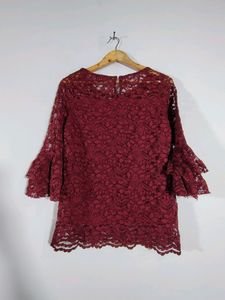 Maroon Lace Tops (Women's)
