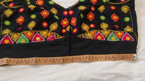 Embroidered Black Blouse