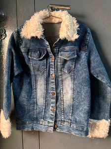 Women's Denim Jacket with Fur Lining