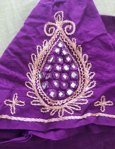 Purple &amp; Pink Saree With Blouse